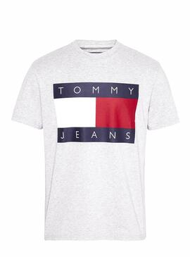 T-Shirt Tommy Jeans Flag Grau Für Herren