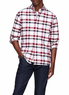 Hemd Tommy Hilfiger Heritage weiß und rot für Herren