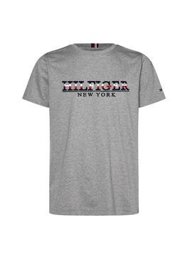 T-Shirt Tommy Hilfiger Strike Through Grau