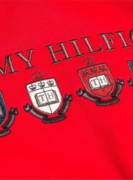 Sweatshirt Tommy Hilfiger Multi Crest Rot Herren