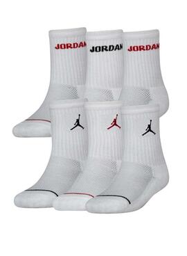 6er-Pack Jordan Legend Crew Socken weiß für mädchen und jungen