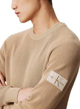 Pullover Calvin Klein Jeans Easy in Beige für herren