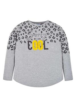 T-Shirt Mayoral Leopard Grau Für Mädchen