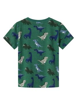 T-shirt Name It Kolly Dinosaurier grün für jungen