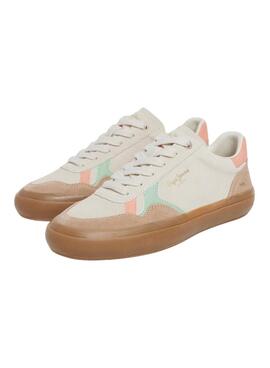 Turnschuhe Pepe Jeans Travis Retro Weiß für frauen