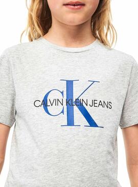 T-Shirt Calvin Klein Monogram Grau Für Junge