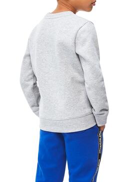 Sweatshirt Calvin Klein Box Logo Grau Für Junge