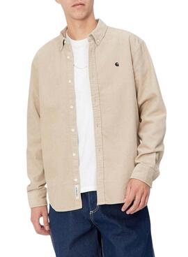 Hemd Carhartt Madison Cord beige für männer