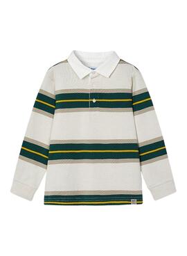 Poloshirt mit Streifen in Grün für Jungen