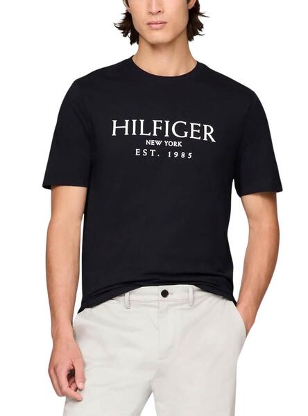T Shirt Tommy Hilfiger Big Logo schwarz fur herren