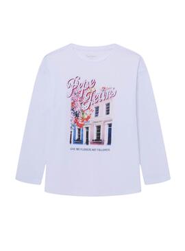 T-Shirt Pepe Jeans Titi Weiß für Mädchen