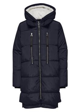 Gepolsterter Mantel Only New Nora Lang Marineblau für frauen
