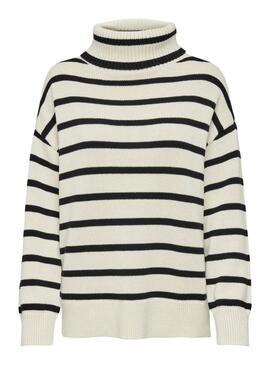 Only Jersey Queenie Streifen Beige für Frauen