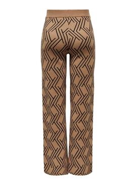 Hose Only Lanny Jacquard Kamel für Damen