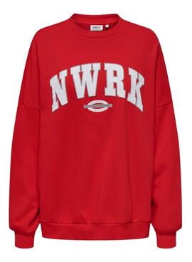 Sweatshirt Only Deborah in Rot für Frauen.
