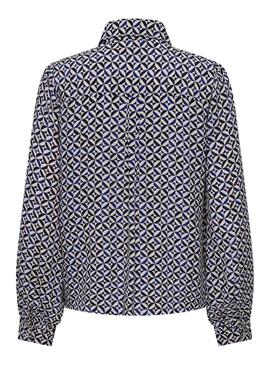 Bluse Only Svea mit blauem Muster für Frauen