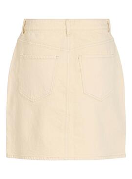 Rock Vila Vikaja Denim Beige Für Damen