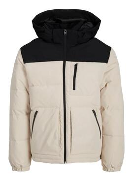 Gepolsterte Jacke von Jack and Jones in Beige und Schwarz für Herren.
