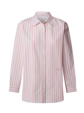 Bluse Pepe Jeans Artemisa Streifen rosa für Damen