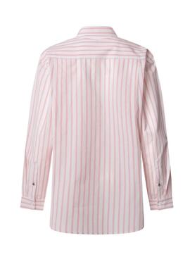 Bluse Pepe Jeans Artemisa Streifen rosa für Damen