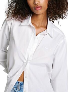 Bluse Pepe Jeans Agnes Weiß für Damen