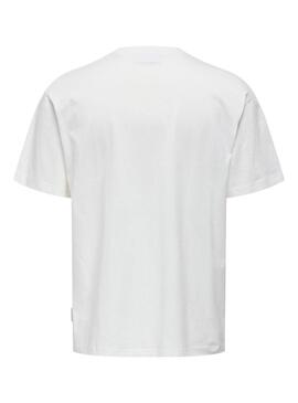 T-Shirt Only and Sons Derek Relaxed weiß für Herren