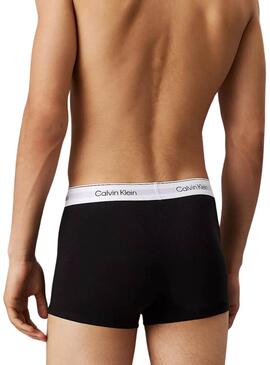 Pack 3 Calvin Klein Boxershorts in Schwarz mit weißem Bund für Herren