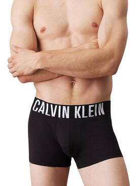 Pack 3 Calvin Klein Boxershorts mit schwarzem Kontrast-Logo für Herren.