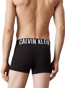 Pack 3 Calvin Klein Boxershorts mit schwarzem Kontrast-Logo für Herren.