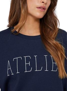 Pullover Vila Visiffi in Marineblau für Damen.