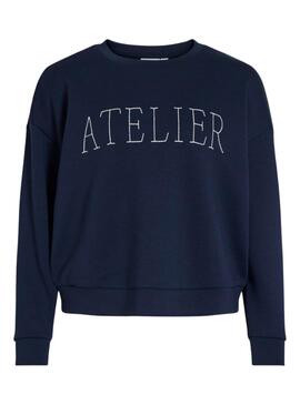 Pullover Vila Visiffi in Marineblau für Damen.