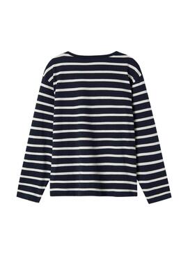 T-Shirt Name It Tovelina Streifen dunkelblau