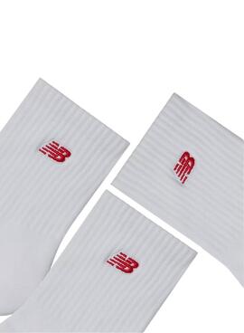 Pack Socken New Balance weiß für Damen und Herren.