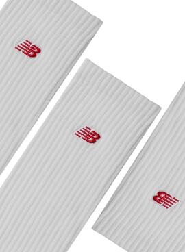 Socken New Balance Logo weiß für Damen und Herren