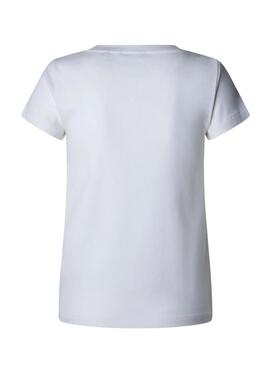 T-shirt Pepe Jeans Merida weiß für Damen.