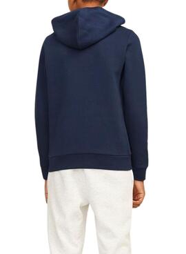 Sweatshirt Jack and Jones Corp Logo Marine für Kinder.