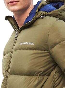 Daunenjacke Calvin Klein Hooded Grün Für Herren