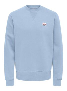 Sweatshirt Only and Sons Dawson blau für Männer.