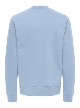 Sweatshirt Only and Sons Dawson blau für Männer.