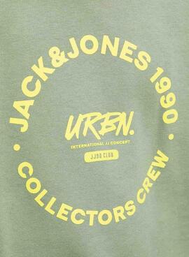 Kinderhoodie Jack and Jones Simon grün