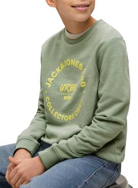 Kinderhoodie Jack and Jones Simon grün