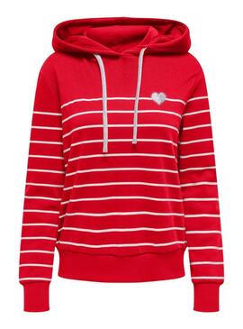 Sweatshirt Only Ladelle rot für Frauen.