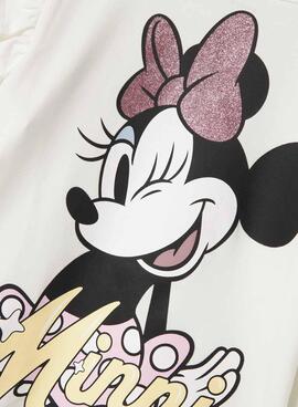T-Shirt Name It Desire Minnie weiß für Mädchen.
