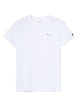 T-Shirt Pepe Jeans Original Basic weiß für Herren
