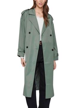Grüner Trenchcoat Vila Viaddison für Damen.