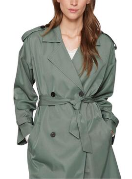 Grüner Trenchcoat Vila Viaddison für Damen.