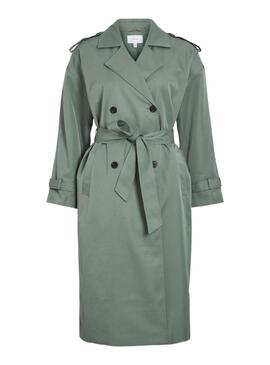 Grüner Trenchcoat Vila Viaddison für Damen.