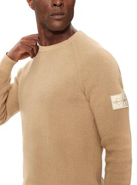 Pullover Calvin Klein Jeans Easy in Beige für herren