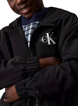 Windbreaker Calvin Klein Jeans schwarz für Kinder
