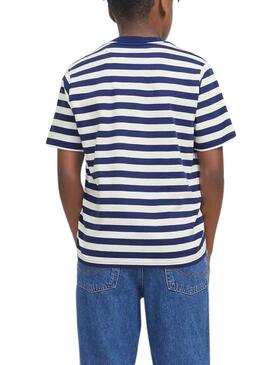 T-Shirt Jack and Jones Vesterbro in Blau und Weiß